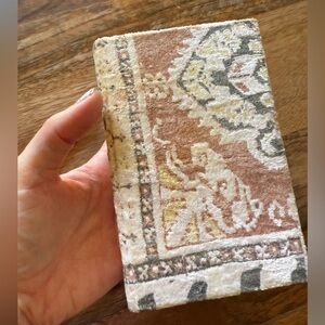 Vintage small velvet bohemian Style Patterned Notebook journal poetry book